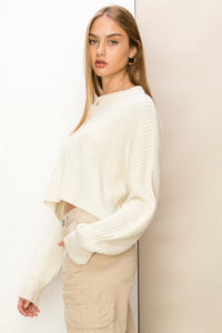 Hold me close ribbed cropped sweater