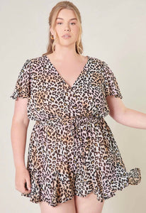 Electric Leopard Print Romper